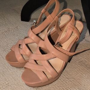 Gianni Bini Tan Wedge Sandals
